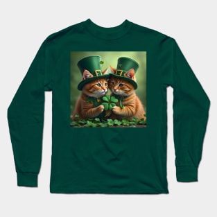 Shamrock Cats Long Sleeve T-Shirt